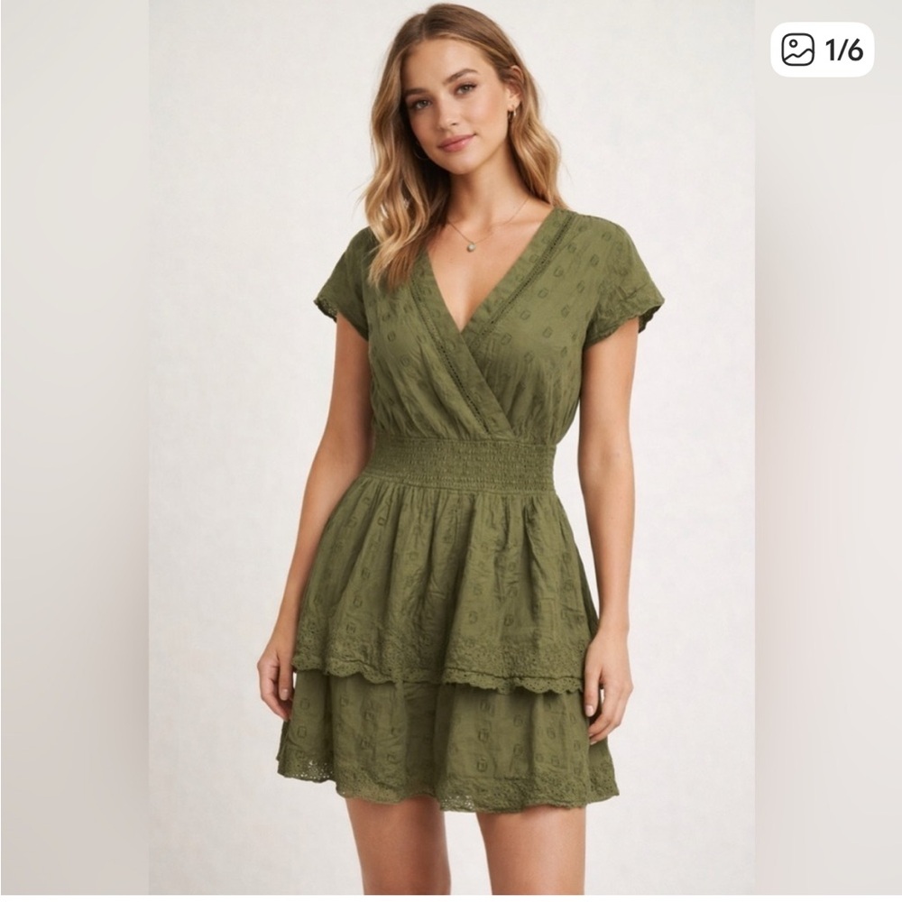 American Eagle Outfitters Olive Green Mini Dress NWT Medium